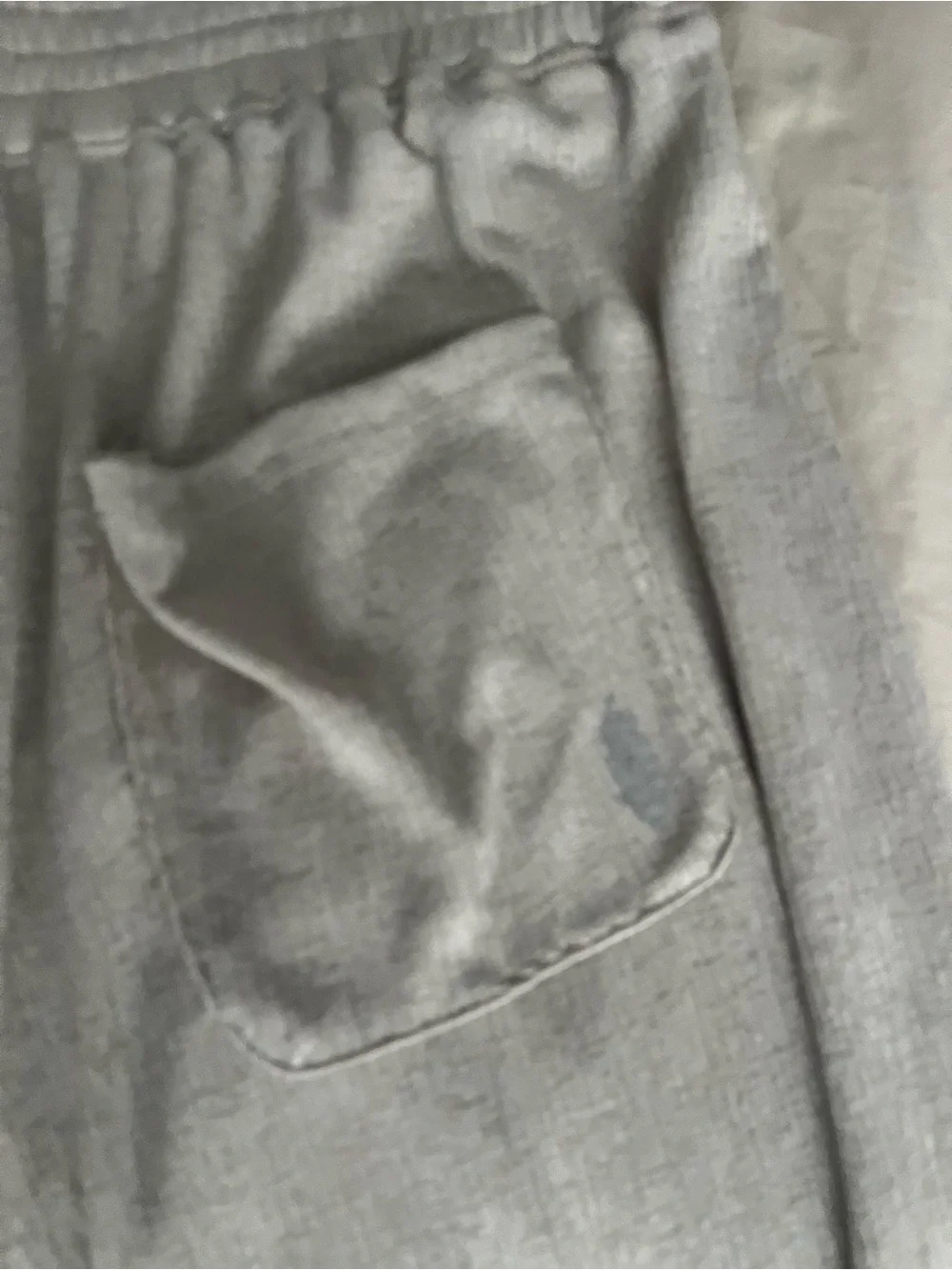 NWT FREE PEOPLE Light Gray Wide-Leg Lounge Pants - Picture 6 of 6